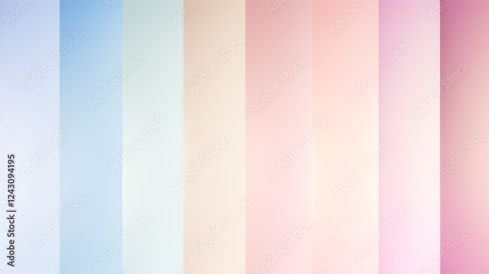 Poster A light gradient of various pastel colors, ideal for background display and technology presentation backdrops.

