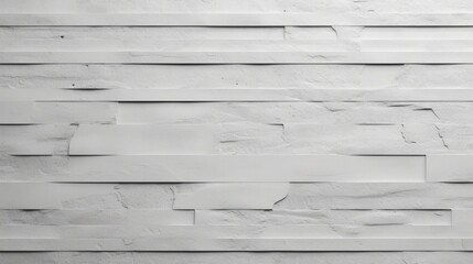 Obraz premium Textured White Cement Wall Surface with Horizontal Stripes Ideal for Backgrounds and Modern Interior Designs, Perfect for Contemporary Aesthetics