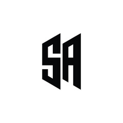 SA monogram logo design letter text name symbol monochrome logotype alphabet character simple logo