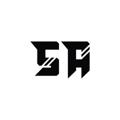 SA monogram logo design letter text name symbol monochrome logotype alphabet character simple logo