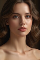 Obraz premium a close up of a woman with a very big breast