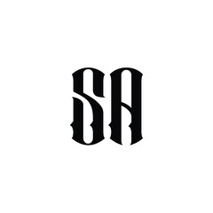 SA monogram logo design letter text name symbol monochrome logotype alphabet character simple logo