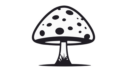 vector illustration of a mushroom, very simple cartoon illustration of a mushroom
