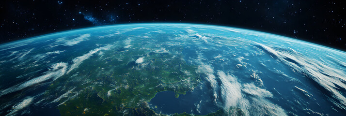 Obraz premium A Vibrant Exoplanet: Imagining New Horizons in the Universe and the Beauty of Other Life-Sustaining Worlds