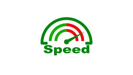 Speed Meter Vector Stock Illustration on white background.