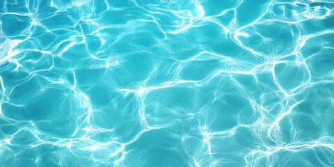 Azure Pool Water Surface: A Relaxing Summer Scene
