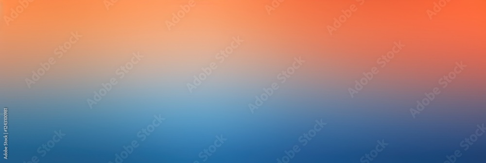 Poster smooth blue and orange gradient background with soft color transitions for modern design and multime