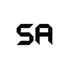SA monogram logo design letter text name symbol monochrome logotype alphabet character simple logo