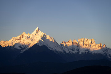 Fototapeta premium sunrise in the MEILI mountain,China