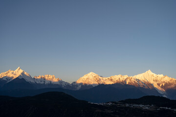 Obraz premium sunrise in the MEILI mountain,China
