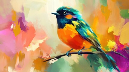 Obraz premium Colorful Bird Painting