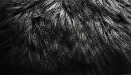 Naklejka premium Dark Gray Fur Texture Background Image