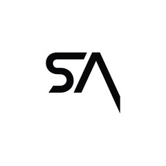 SA monogram logo design letter text name symbol monochrome logotype alphabet character simple logo