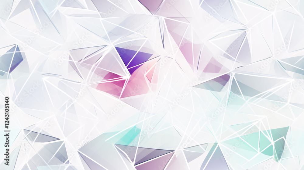 Poster The lines form diamonds and abstract iridescent patterns on a white premium background for a tech-inspired backdrop.


