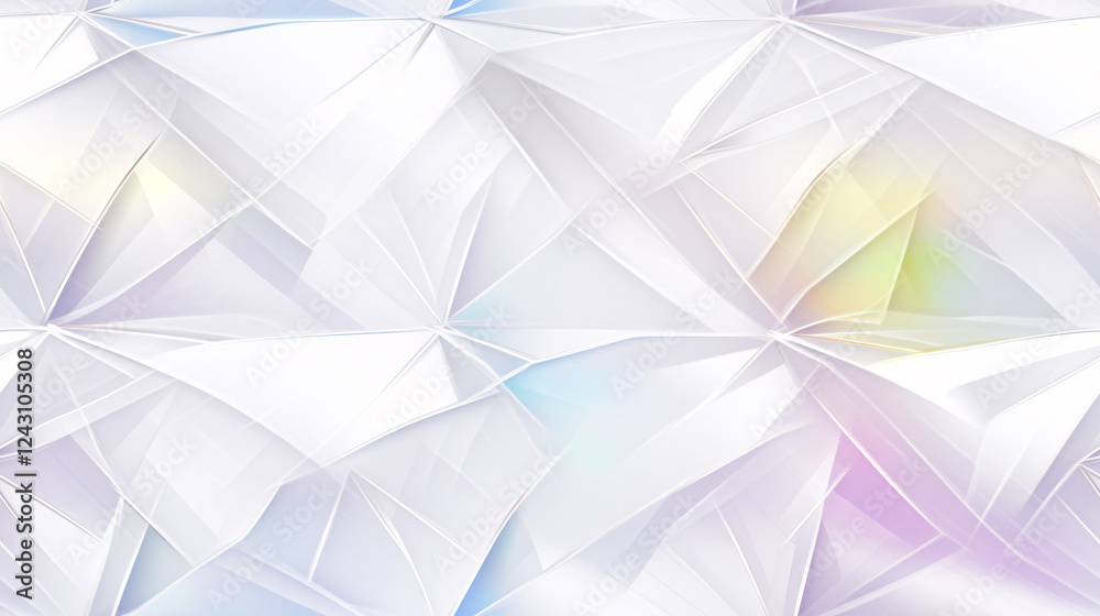Poster The lines form diamonds and abstract iridescent patterns on a white premium background for a tech-inspired backdrop.

