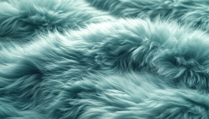 Obraz premium Soft Teal Fur Texture Abstract Background
