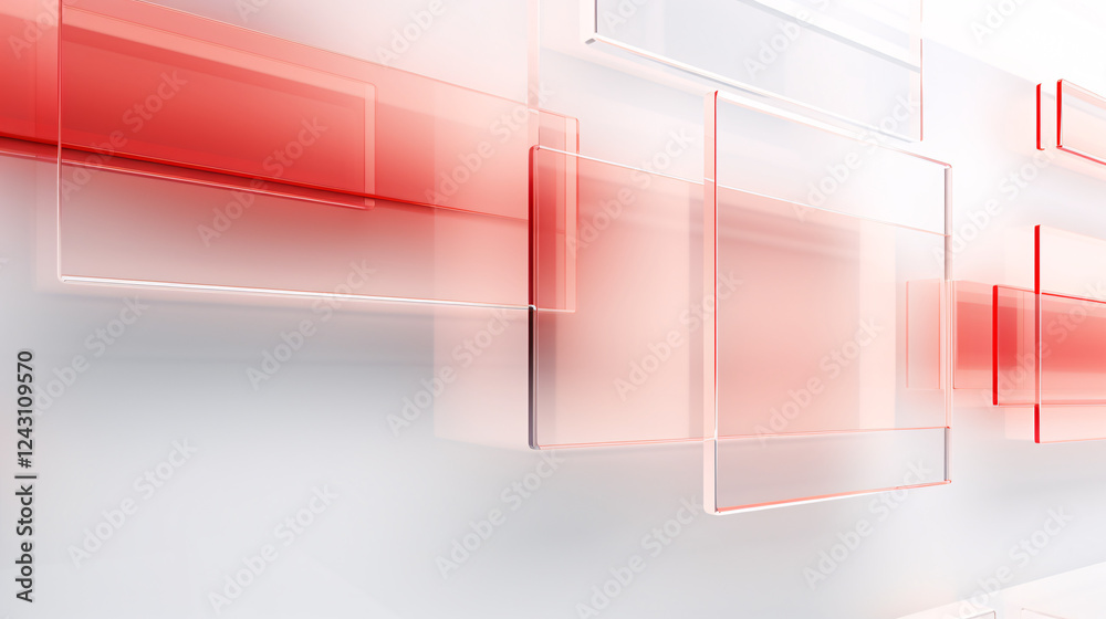 Poster a white background with a soft gradient of light red and light grey, perfect for wallpaper and prese