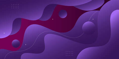 Modern abstract dark purple gradient wave liquid geometric background with liquid style gradient color. Suitable for banner, flyer, etc. Vector Eps10