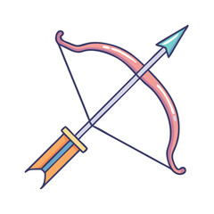 archery bow and arrow icon, archery bow and arrow vector illustration-simple illustration of archery bow and arrow, perfect for archery bow and arrow logos and icons