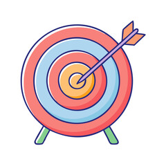 archery target icon, archery target vector illustration-simple illustration of archery target, perfect for archery target logos and icons