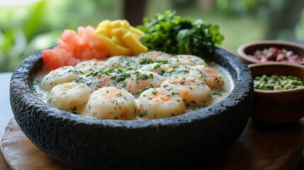 A Fijian kokoda raw fish dish with coconut milk