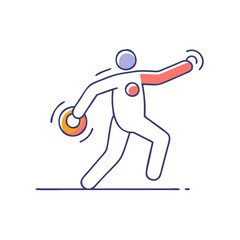 Obraz premium discus throw icon, discus throw vector illustration-simple illustration of discus throw, perfect for discus throw logos and icons
