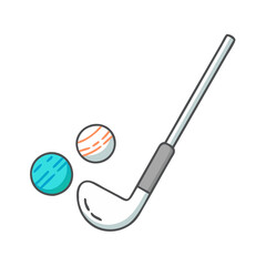 golf club and ball icon, golf club and ball vector illustration-simple illustration of golf club and ball, perfect for golf club and ball logos and icons