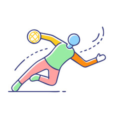 handball icon, handball vector illustration-simple illustration of handball, perfect for handball logos and icons