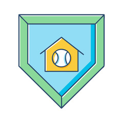 home plate icon, home plate vector illustration-simple illustration of home plate, perfect for home plate logos and icons