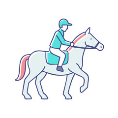 horse riding icon, horse riding vector illustration-simple illustration of horse riding, perfect for horse riding logos and icons