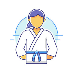 karate icon, karate vector illustration-simple illustration of karate, perfect for karate logos and icons