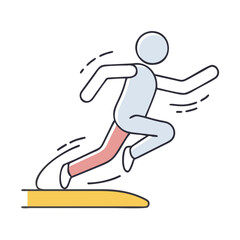 long jump icon, long jump vector illustration-simple illustration of long jump, perfect for long jump logos and icons