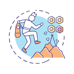 rock climbing icon, rock climbing vector illustration-simple illustration of rock climbing, perfect for rock climbing logos and icons