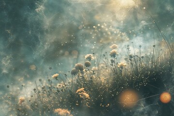 Obraz premium Serene Mystical Texture with Atmospheric Grain and Ethereal Light Reflections