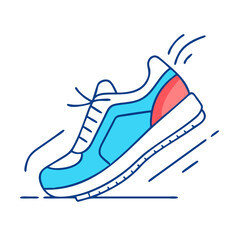 running shoe icon, running shoe vector illustration-simple illustration of running shoe, perfect for running shoe logos and icons