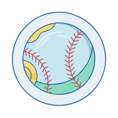 softball icon, softball vector illustration-simple illustration of softball, perfect for softball logos and icons