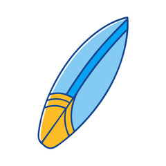 surfboard icon, surfboard vector illustration-simple illustration of surfboard, perfect for surfboard logos and icons