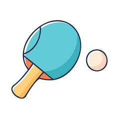 table tennis paddle and ball icon, table tennis paddle and ball vector illustration-simple illustration of table tennis paddle and ball, perfect for table tennis paddle and ball logos and icons