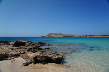 The Greek island of Karpathos surrounded by the Mediterranean Sea