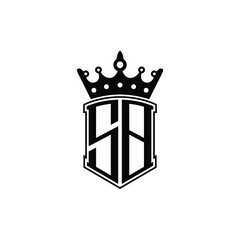 Obraz premium SB monogram logo design letter text name symbol monochrome logotype alphabet character simple logo