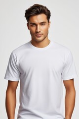 Fototapeta premium arafed man in a white shirt and jeans posing for a picture