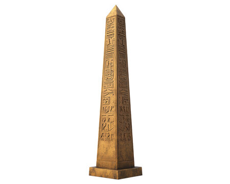 Towering obelisk with hieroglyphs, showcasing ancient Egyptian art and architecture. This impressive structure stands tall, symbolizing historical significance and cultural heritage