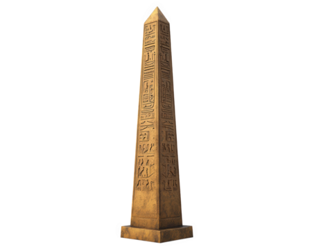 Towering obelisk with hieroglyphs, showcasing ancient Egyptian art and architecture. This impressive structure stands tall, symbolizing historical significance and cultural heritage