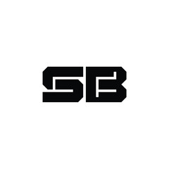 SB monogram logo design letter text name symbol monochrome logotype alphabet character simple logo