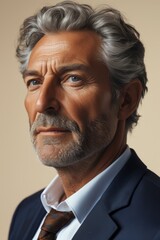 Obraz premium there is a man with a beard and a suit jacket