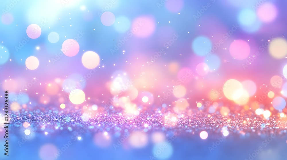 Fototapete captivating abstract background of blurred shimmering and iridescent bokeh lights sparkling glitters