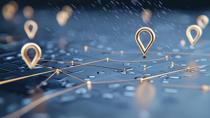 Digital mapping technology urban cityscape graphic visualization high-tech environment aerial view navigation concepts