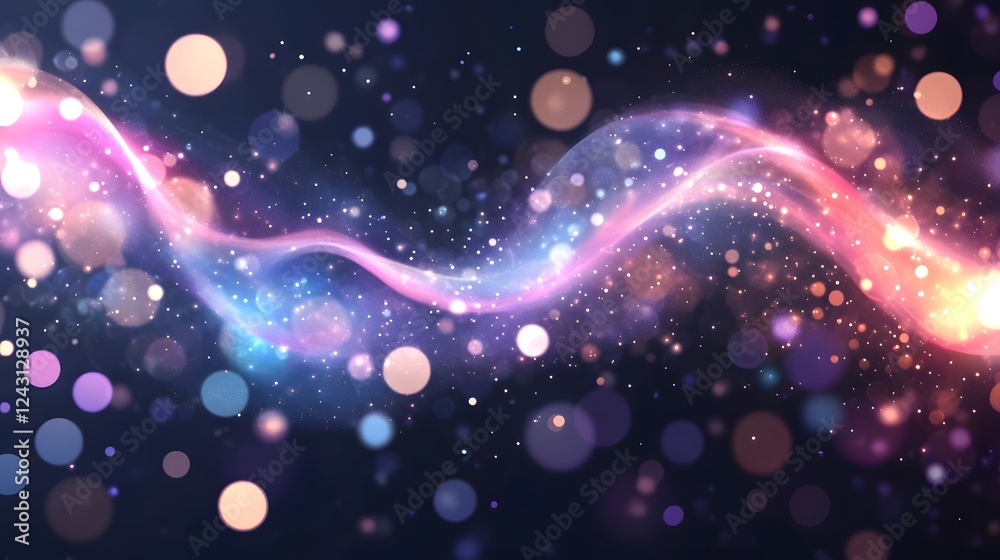 Leinwandbilder Captivating image of swirling cosmic waves and vibrant galactic energy evoking a sense of ethereal mystical and surreal wonder  The dynamic colorful and fluid patterns create an immersive