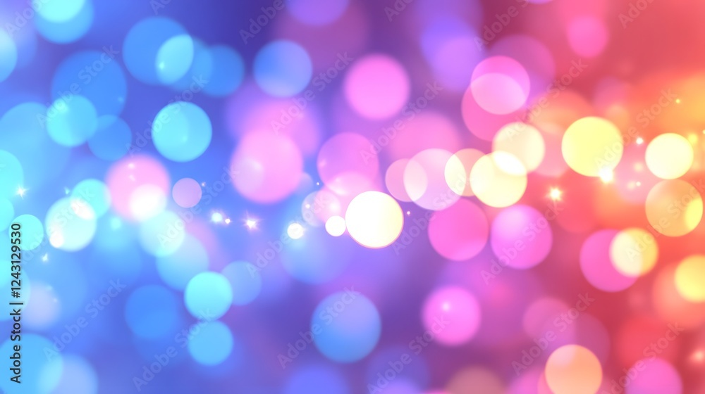 Fototapete colorful glowing bokeh lights abstract blurred background vibrant luminous and ethereal illumination