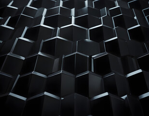 Obraz premium abstract black background with cubes